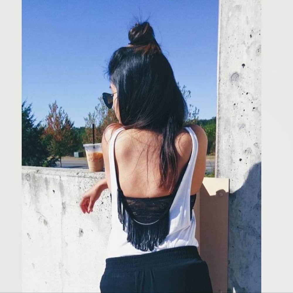 OBEY low back fringe tank
